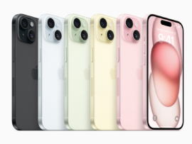 Apple iPhone 15 and iPhone 15 Plus models are available in five colors: black, blue, green, yellow and pink.